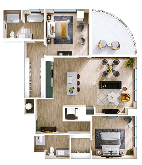 Stella at Star Metals B13 Two Bedroom Penthouse Floor Plan
